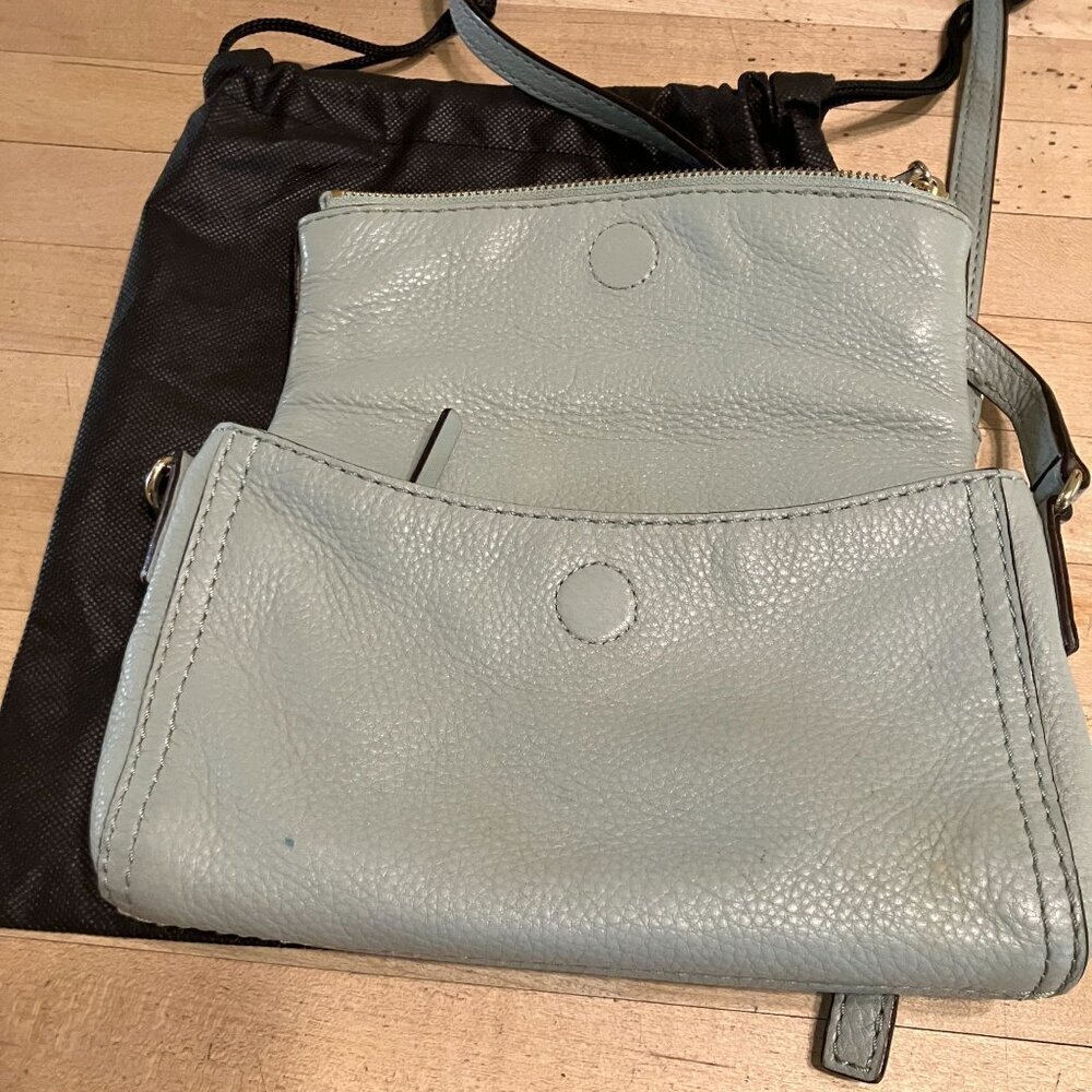 Kate Spade Womens Cobble Hill Carson Leather Crossbody Bag Medium Green SP GDD - Picture 8 of 12